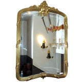 French Large Reeded Bronze Framed Mirror. c.1900