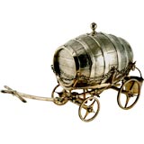 Antique Victorian Novelty Silver Plated Spirit Barrel c.1870