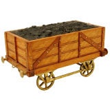 Antique Edwardian Cigar Box in the form of a Railway Coal Hopper.