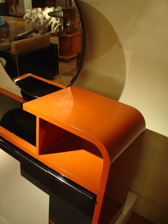 An Art Deco lacquer dressing table
