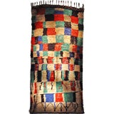 BLUE, GREEN RED CHEQUER CARPET