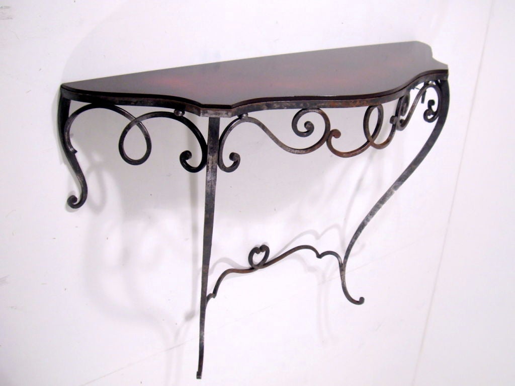 Wrought iron French console table