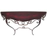 Wrought iron French console table