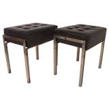 Steel and leather stools