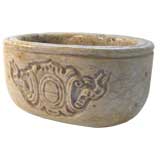Marble bowl with armourial crest