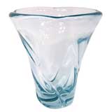 Blue glass vase, Daum Nancy, France