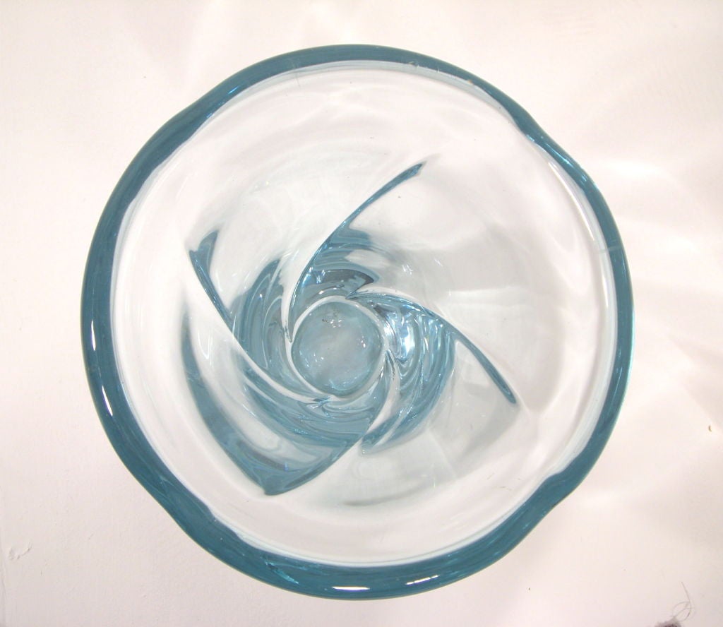 Blue glass vase, Daum Nancy, France