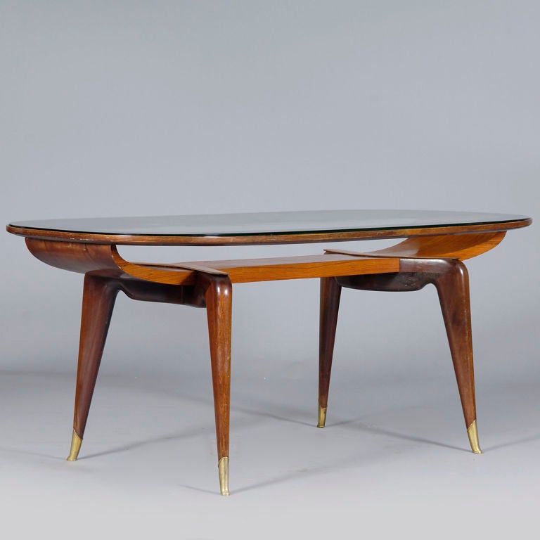 Italian Stylish Dining Table In The Style Of Ico Parisi, 1950/4 Italy.