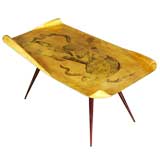 Lacquered Wood "Parchment" Occasional Table by Aldo Tura