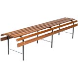Unusual Pau Marfim Wood Bench, Rio, Brazil, 1960`s
