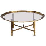 `Pie crust` Brass Centre Table