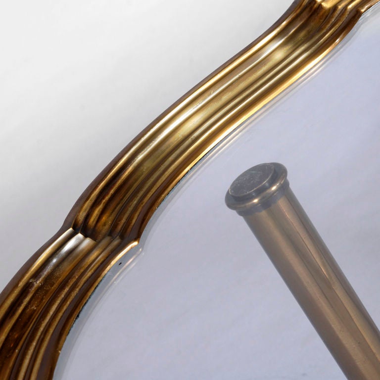 Late 20th Century `Pie crust`  Brass Centre Table
