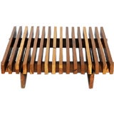Square Freijo wood bench
