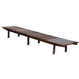Jacaranda Rosewood Bench in the style of Sergio Rodrigues, 1950s
