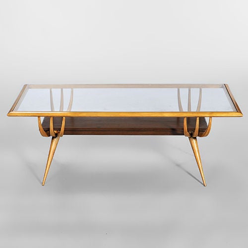 Rib Centre Table by Scapinelli of Sao Paulo