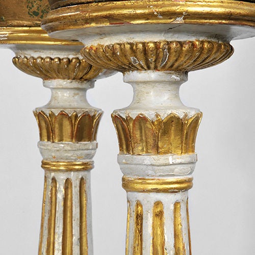 A Pair of Gilt Wood Ecclesiastical Candlesticks In Good Condition In London, GB