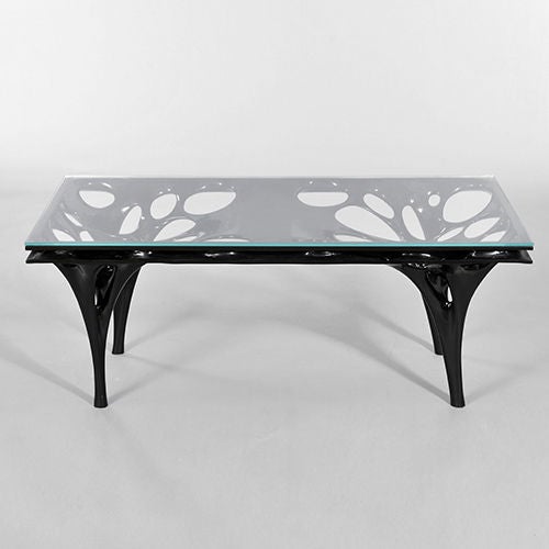 Center "Fabric Table Radiolaria" by Il Hoon Roh, signed and numbered 
This table is one of only two currently in existence of a proposed edition of 25 apart from the artist's proof from the “Designed by Nature” series.

The table