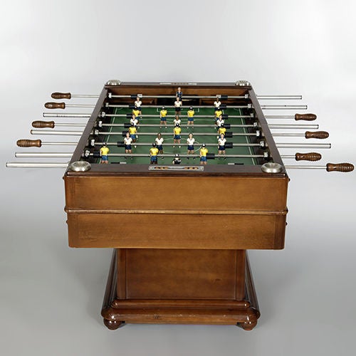 Cordoba Football Table<br />
<br />
A fully refurbished football table complete with metal painted players and an abacus scoring system.<br />
<br />
Note: The depth measurement is for the main table. The maximum width with handles at full