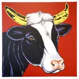 Vintage "Red Cow & Banana Horns" by Antonio de Felipe