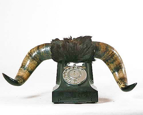 Telephone With Bull Horns