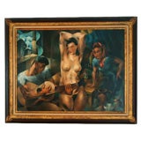 “L
Escale” Oil on Canvass by Louis-Andre Margantin (1900 – 1965)