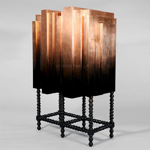 D. Manuel’ Lacquered Mahogany & Copper Leaf Cabinet by Pedro Sousa for Boca do Lobo (b1976)

We have recently had the privilege to have sold the prototype of this limited edition of 20 cabinets by this gifted young designer. Fortunately, there is