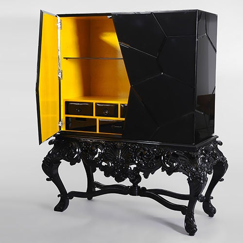 This magnificent cocktail cabinet by Pedro Sousa (b1976) is one of a limited edition of 20 'Victoria' cabinets by this gifted young designer.



Despite Pedro’s relative youth, he has a keen eye for design and an amazing talent for producing
