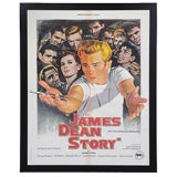 Vintage "James Dean Story - The First American Teenager" Movie Poster