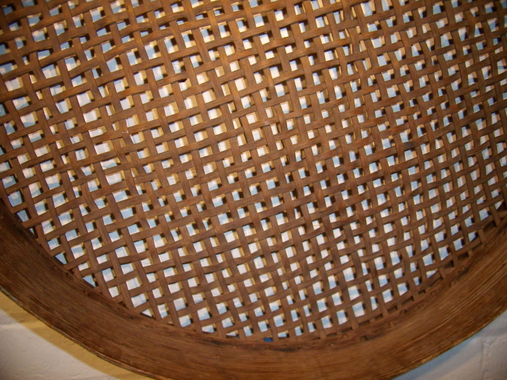 American early 19thC winnowing basket. Used to separate the grain from the chaff.