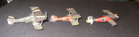 Set of 12 Miniature  WWI Airplanes