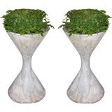 Pair of Unusual Art Deco Conical Planters