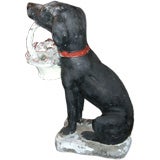 Cast Stone Folky Pair of Black Labs