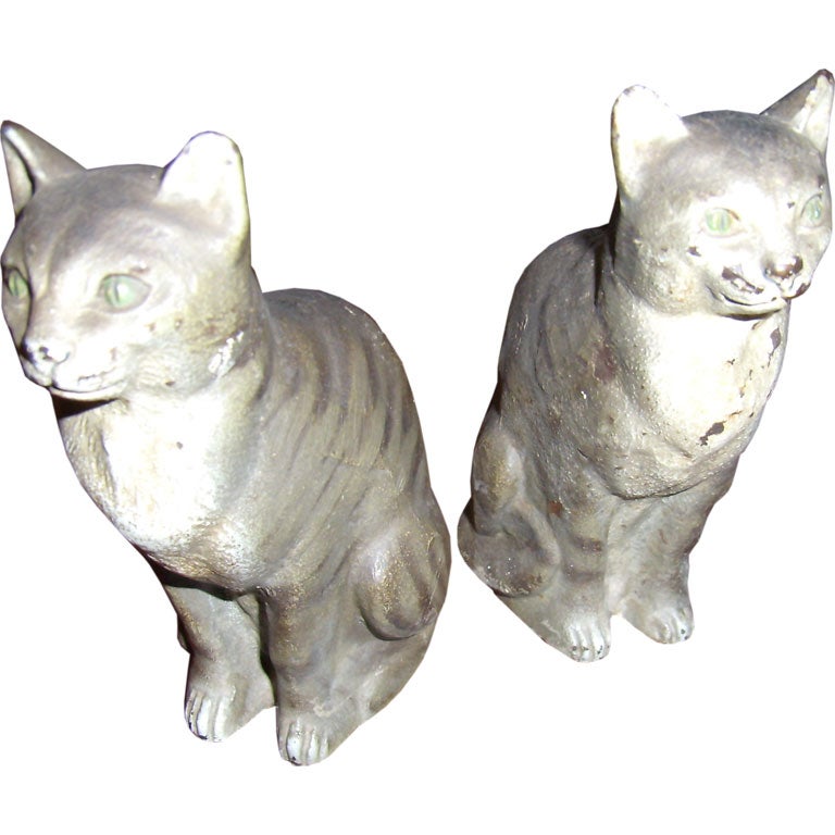 Cast iron cat bookends
