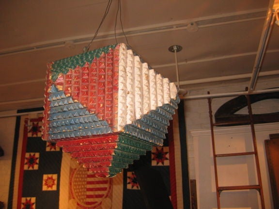 Tramp Art Hanging Planter