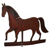 handmade sheet iron horse weathervane