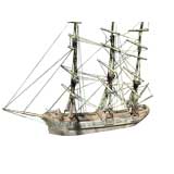 3 masted wooden ship model or sign
