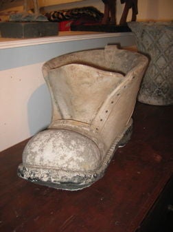 Oversized Cast Stone Garden Shoe Planter