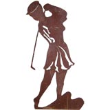 Vintage lady golfer