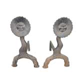 Bradley & Hubbard sunflower andirons