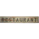 Antique Hand Painted Restaurant Sign