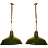 Set of Four Green Tole Lights
