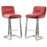 Pair of Barstools by Lion in Frost USA 1970s