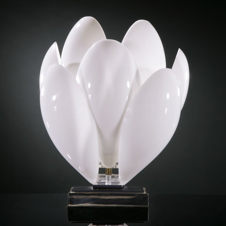 Set of Three Small Petal Rougier Table Lamps Canada 1970s