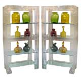 A Pair of Lucite Etageres USA 1970s