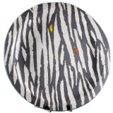 A Large Ceramic Zebra Patterned Plate by Catriona McLeod 2007