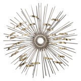 A Sunburst Metal Wall Sculpture by Curtis Jere