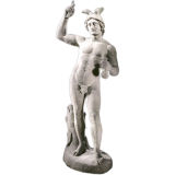 A 17th Century Carved Stone Figure of Mercury ca 1680