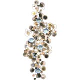 A Raindrop Metal Wall Sculpture by Curtis Jere USA