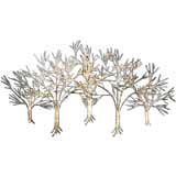 A Brass Forest of Trees Metal Wall Sculpture by Curtis Jere USA
