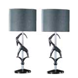 A Pair of Gazelle Table Lamps designed by Rembrandt USA 1950's